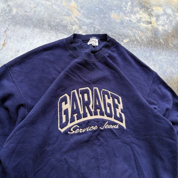 Cool Vintage 90s Garage Denim Jean Company Sweatshirt - Picture 2 of 7